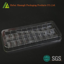 Clear transparent plastic candy insert tray